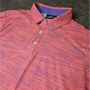 Sunday Swagger Mens Polo Shirt Size Large Pink Purple Heathered Golf